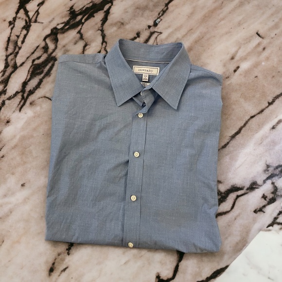 Crown & Ivy Blue Long Sleeve Button Down Shirt - Picture 3 of 5